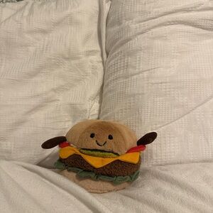 Jellycat Smiling Burger Plush with Colorful Layers